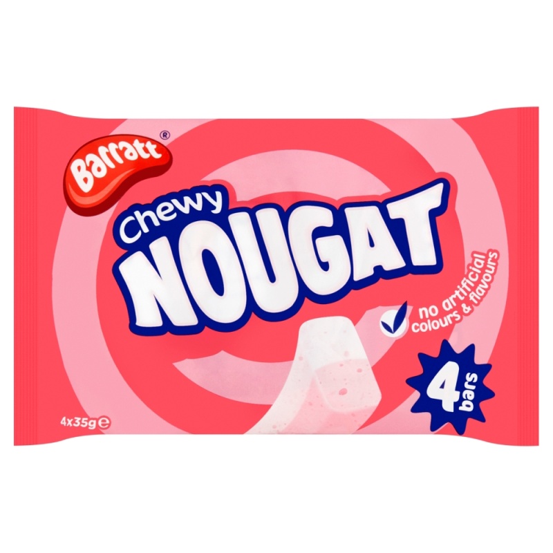 Chewy Pink & White Nougat  Barratt 4 x 35g